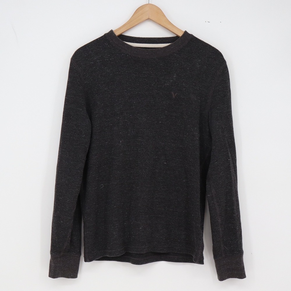 American Eagle Shirt Mens M Super Soft Standard Fit Charcoal Heathered Excellent